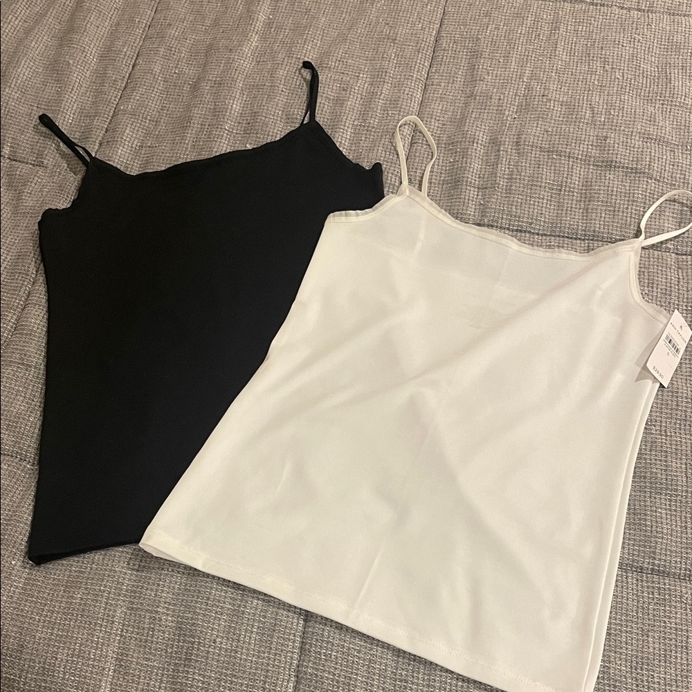 Ann Taylor Black and White Camisole Set